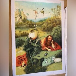 Bosch’s John in the wilderness handpainted oil reproduction on canvas 24 x 36